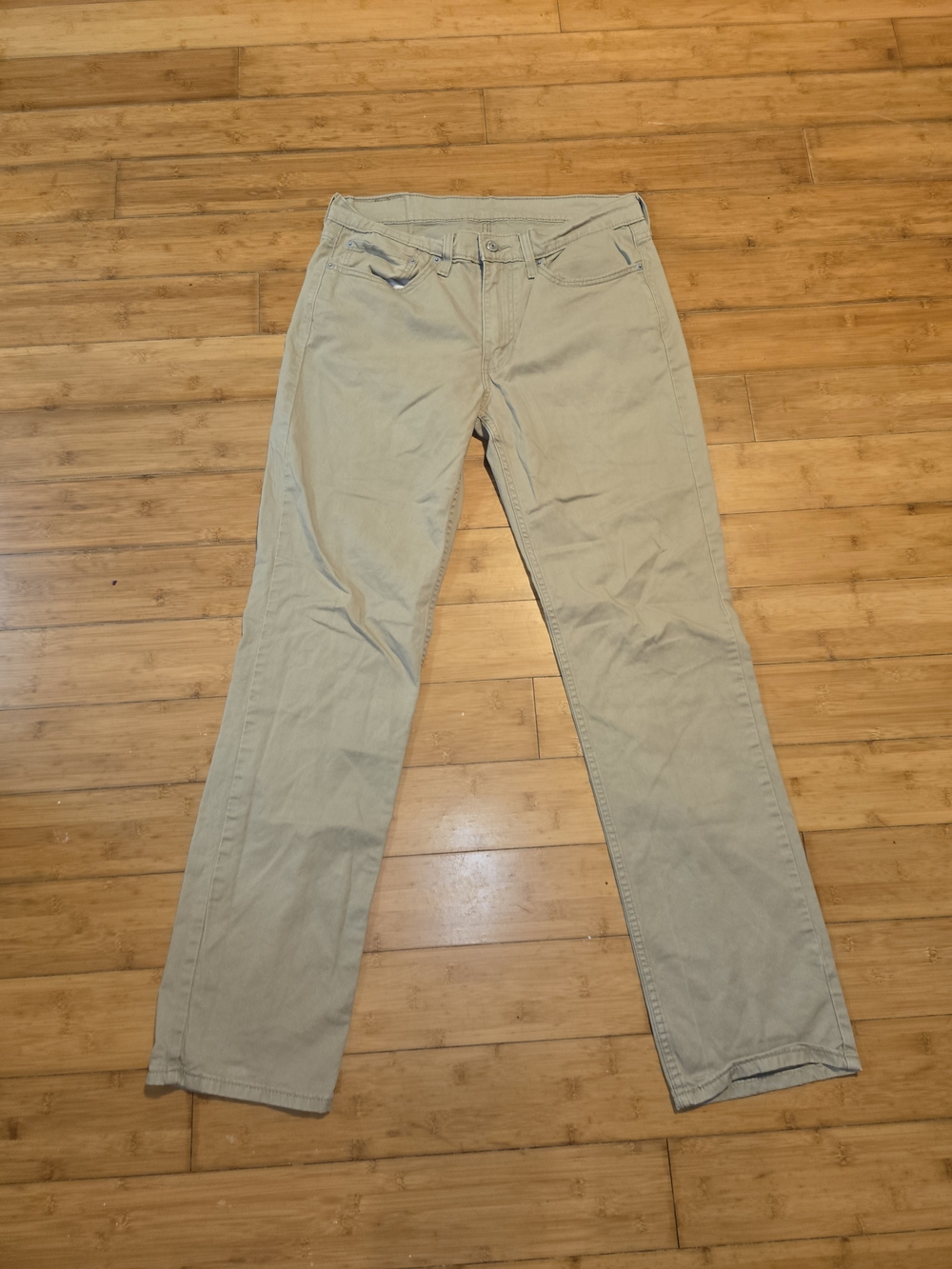 Levi’s 514 Straight Fit Jeans Men’s 34x34 Khaki Beige Tan Pants